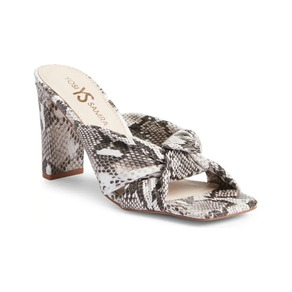 Yosi Samra Hazel Knotted Dress Sandal in Animal Print Leather Size 7 - Picture 2 of 12